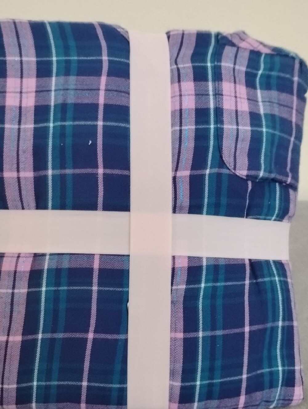 NWT Victoria's Secret Blue & Lavender Plaid Pajama Set - Picture 7 of 9